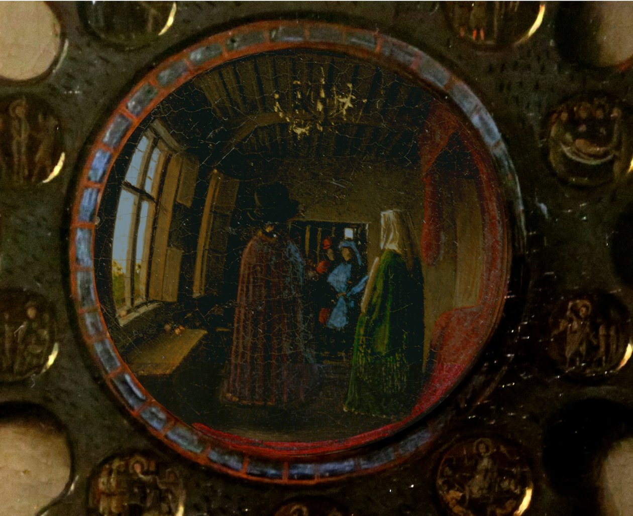 Részlet Giovanni Arnolfini és felesége portréjából alkotó: Jan van Eyck