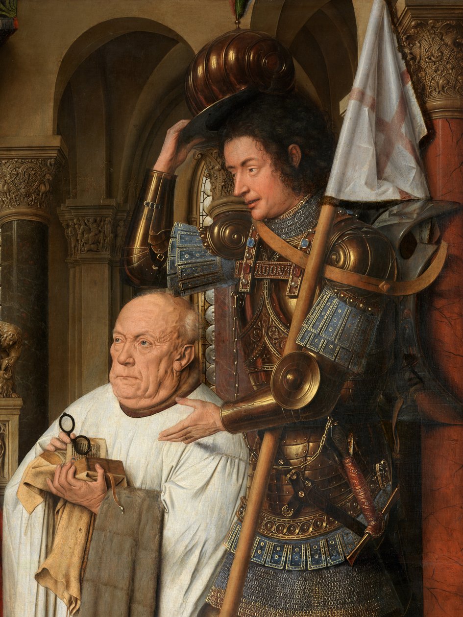 Részlet a Szűzről és a Gyermekről Joris van der Paele kanonokkal alkotó: Jan van Eyck
