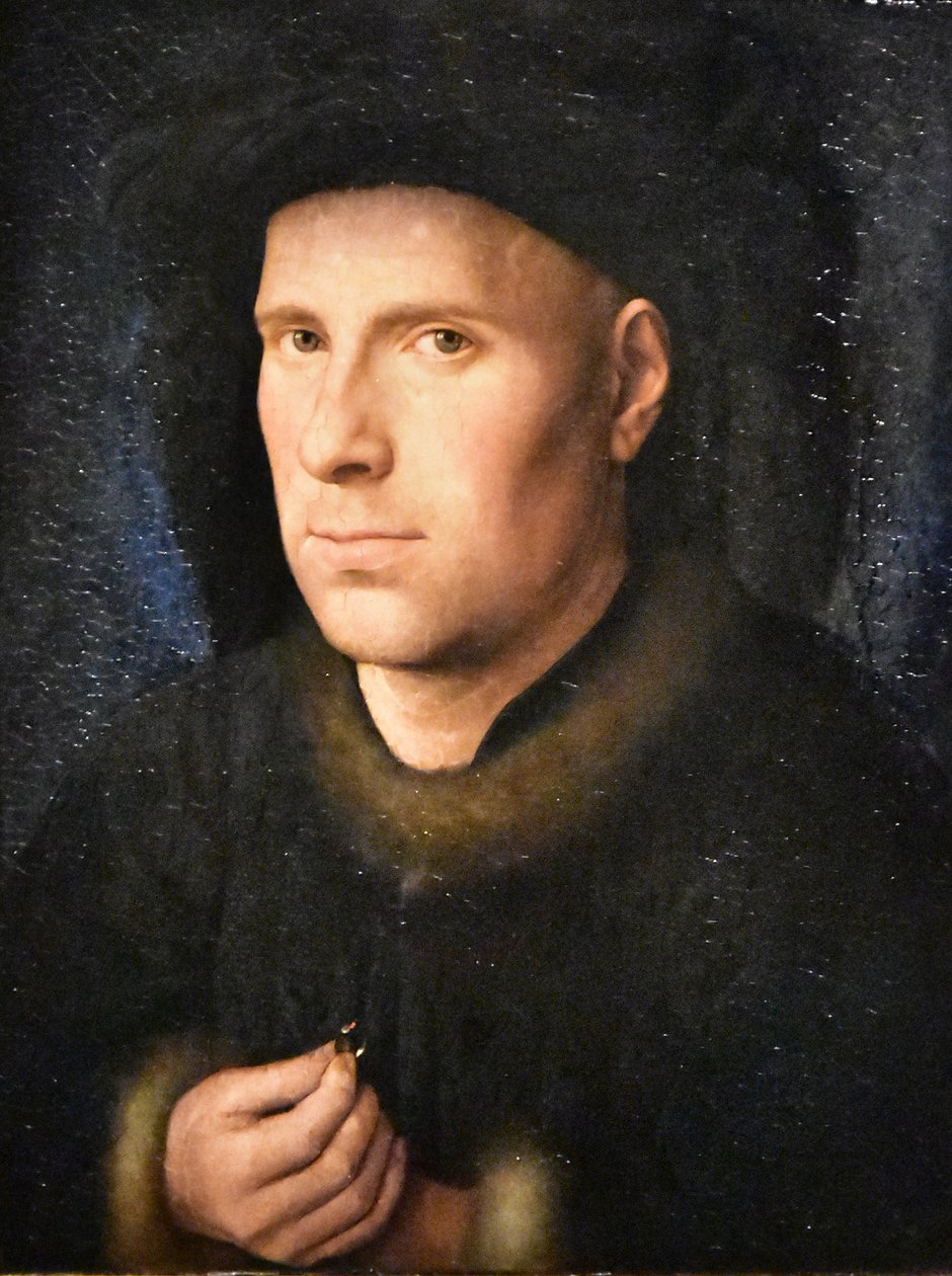 Német: Der Goldschmied Jan de Leeuw (1401- nach 1456) Jan de Leeuw portréja alkotó: Jan van Eyck