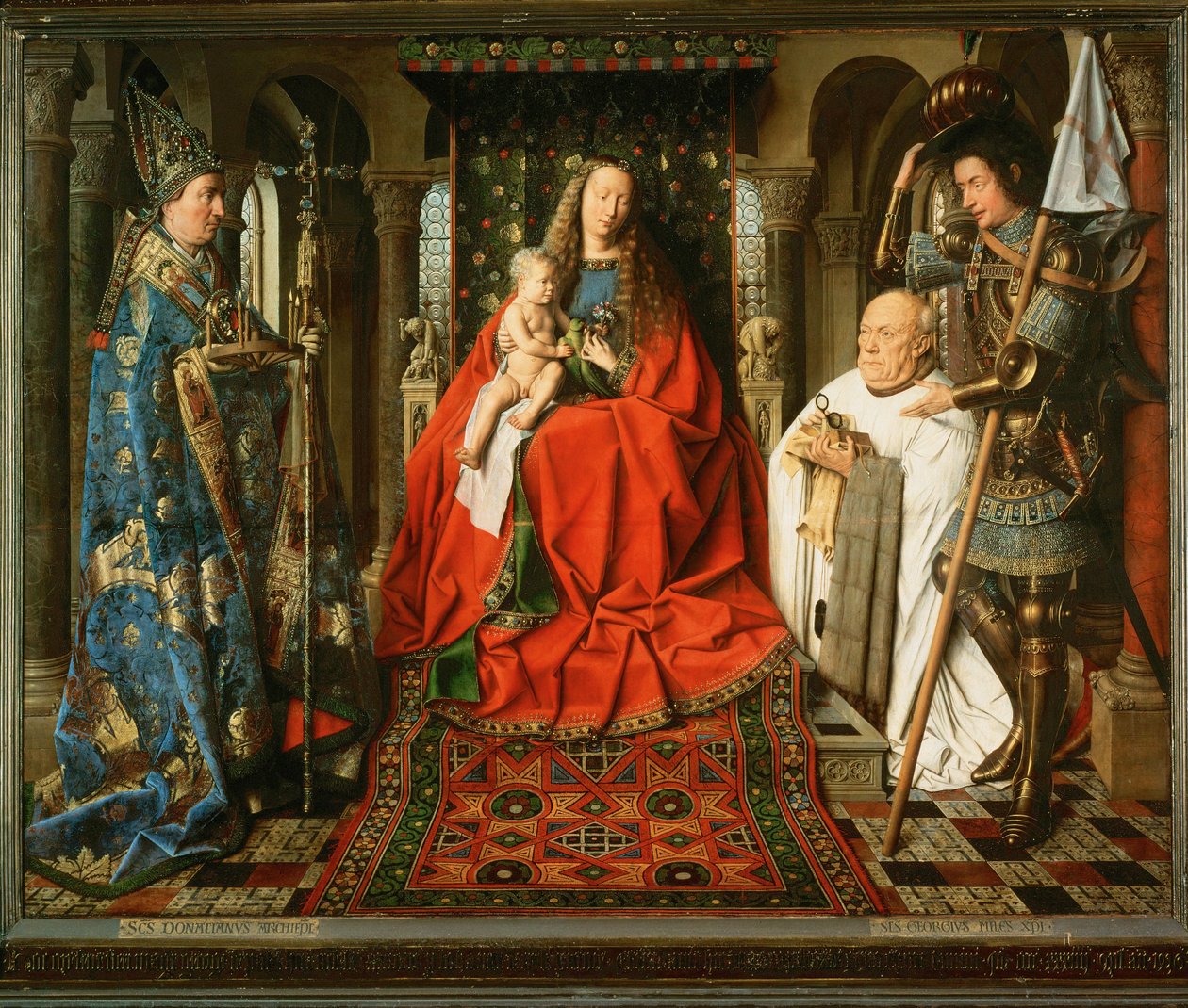 A Canonicus Van der Paele által imádott Madonna ... alkotó: Jan van Eyck