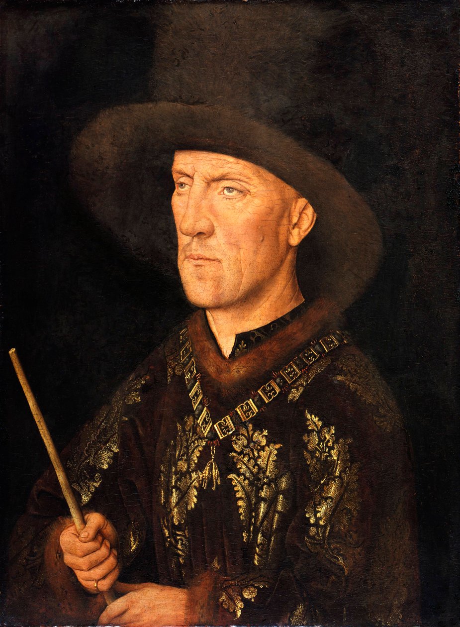 ""Molembais Baudouin de Lannoy urának portréja, le Begue (1388-1474)"" Jan van Eyck (1390-1441) festménye, kb 1435 - Olaj, fa, 26x20 - Staatliche Museen, Berlin alkotó: Jan van Eyck
