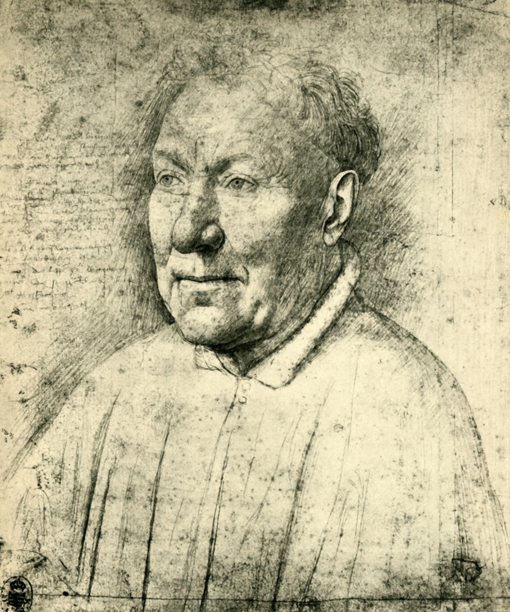 Niccolò Albergati bíboros portréja, 1430, 1943. alkotó: Jan van Eyck
