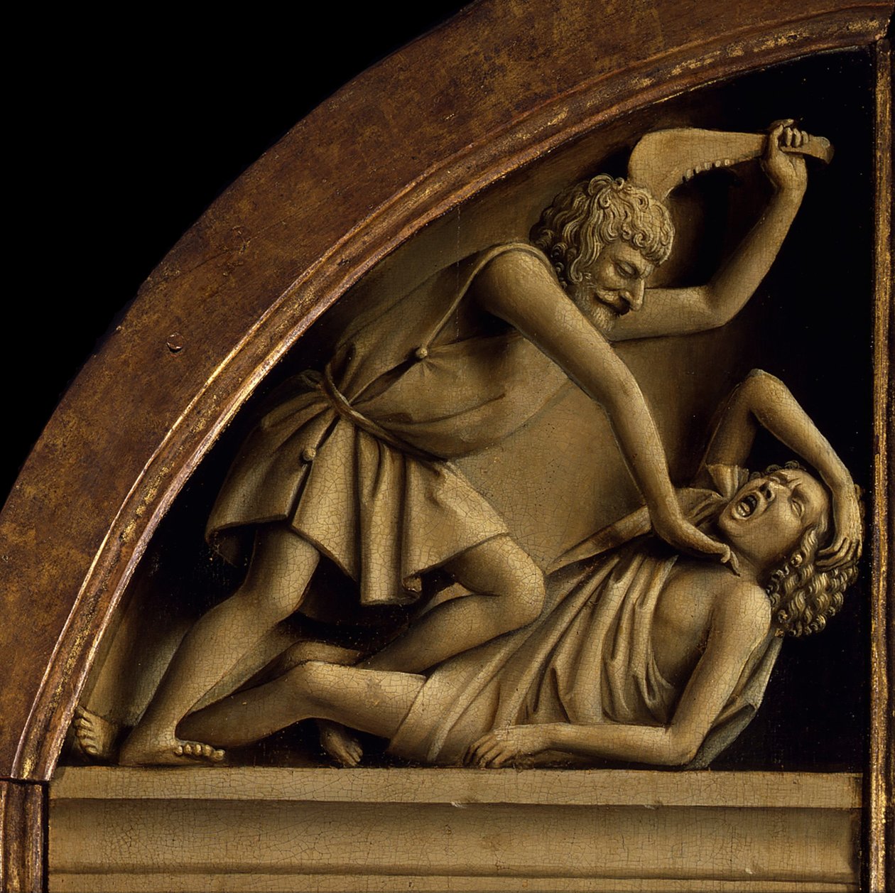 A genti oltárkép. A misztikus bárány imádása: Káin megöli Ábelt, 1432. alkotó: Jan van Eyck