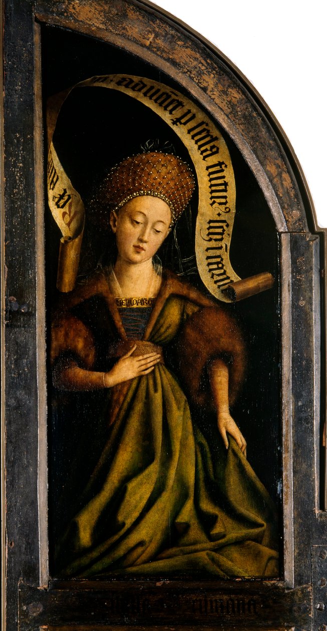 A genti oltárkép. A misztikus bárány imádása: Kumai Szibila, 1432. alkotó: Jan van Eyck
