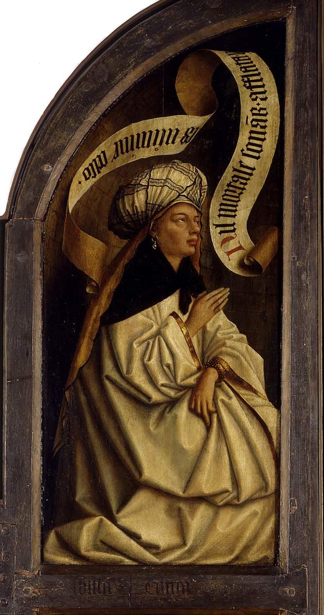 A genti oltárkép. A misztikus bárány imádása: Erithrai Szibilla, 1432. alkotó: Jan van Eyck