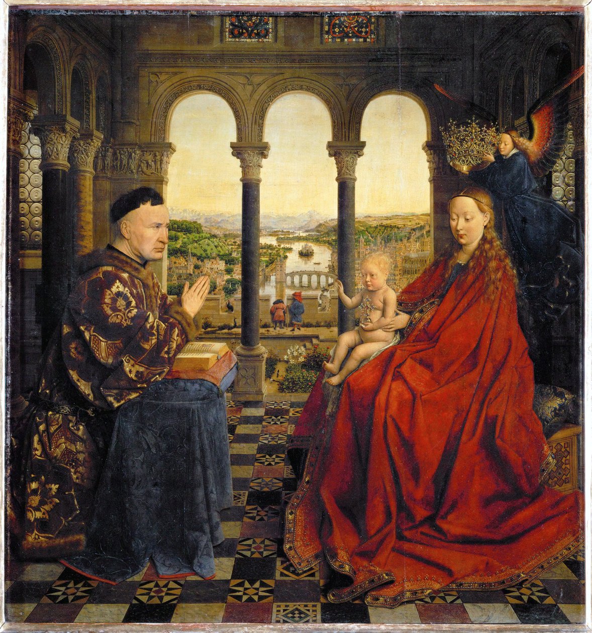 Rolin kancellár szűze alkotó: Jan van Eyck