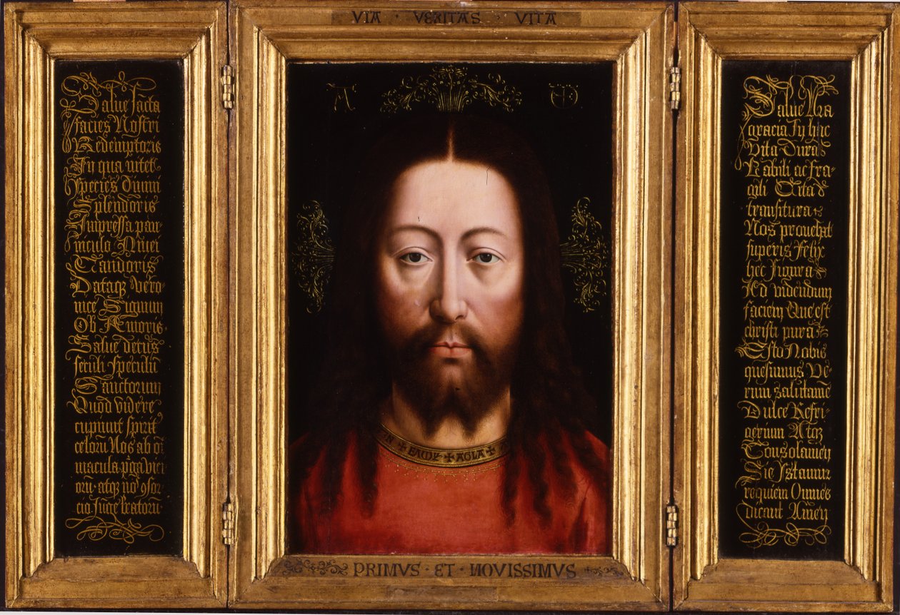 Triptichon: Krisztus mint Salvator Mundi alkotó: Jan van Eyck
