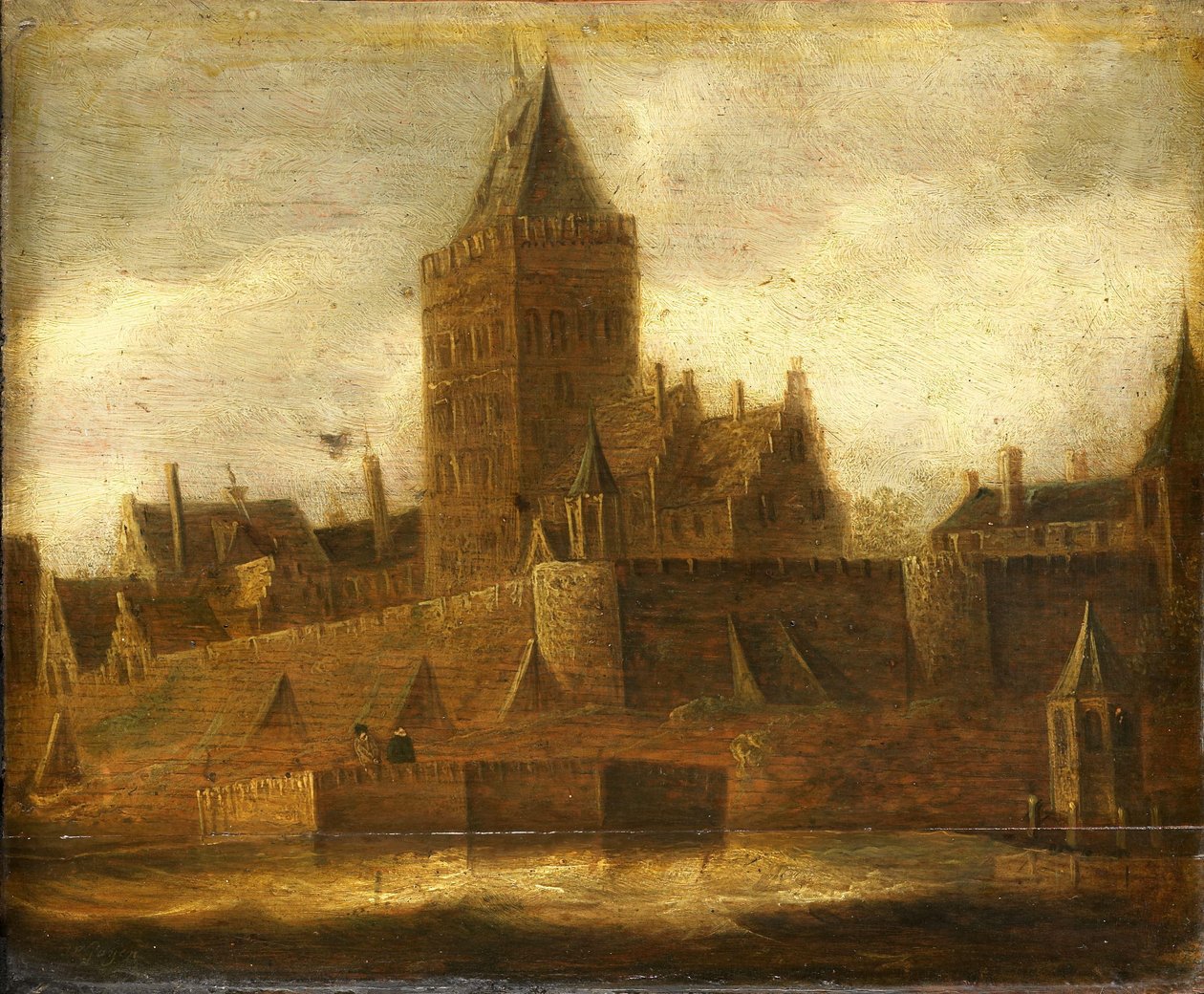 Kilátás a nijmegeni Valkhofra alkotó: Jan van Goyen (manner of)