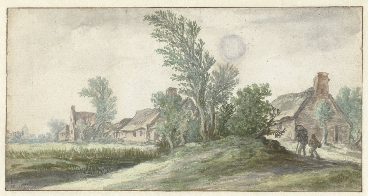 Kilátás egy falura alkotó: Jan van Goyen (possibly)