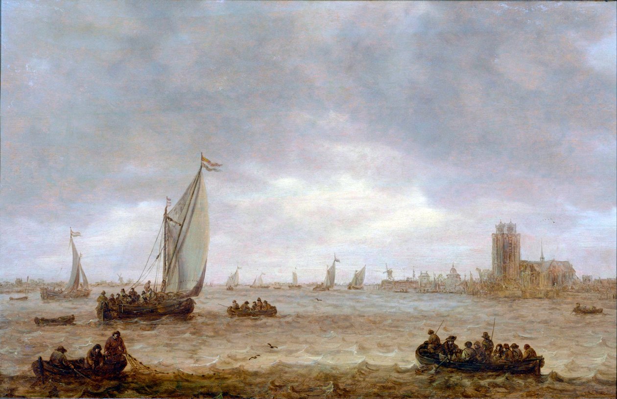 Maas torkolat, Dordrecht. alkotó: Jan van Goyen