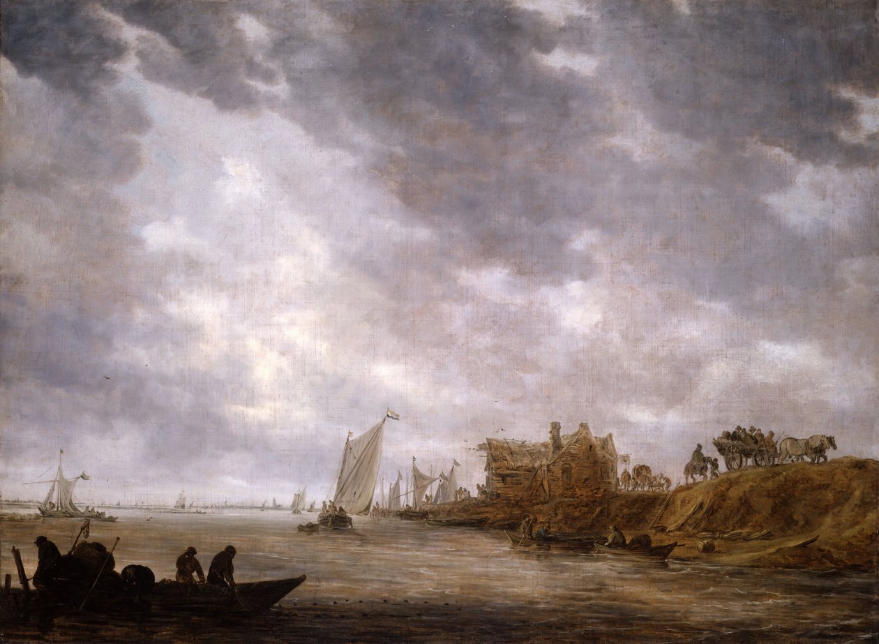 Folyói jelenet, 1642. alkotó: Jan van Goyen