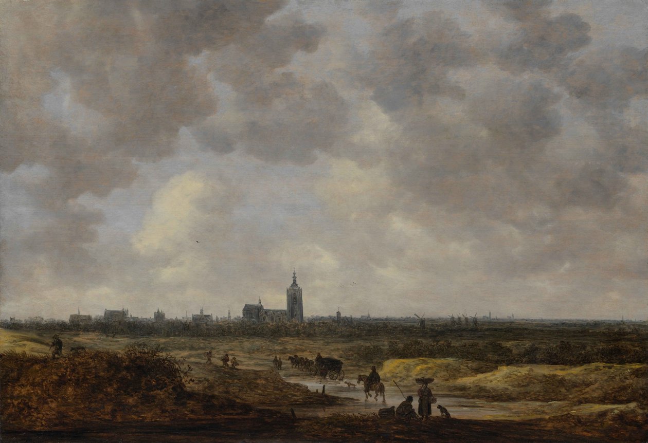 Hága látképe északnyugatról alkotó: Jan van Goyen
