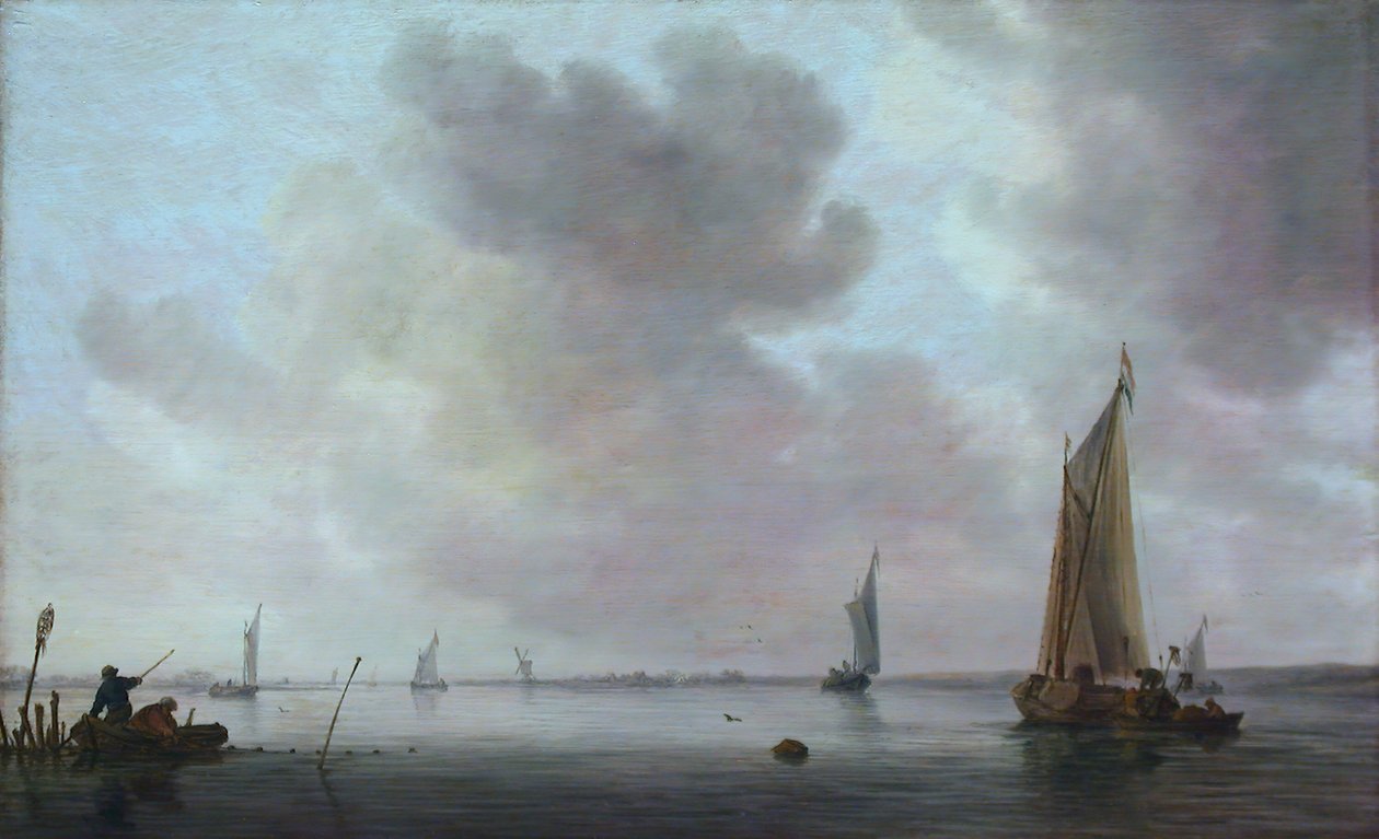 Halászhajók egy torkolat mellett, 1633. alkotó: Jan van Goyen