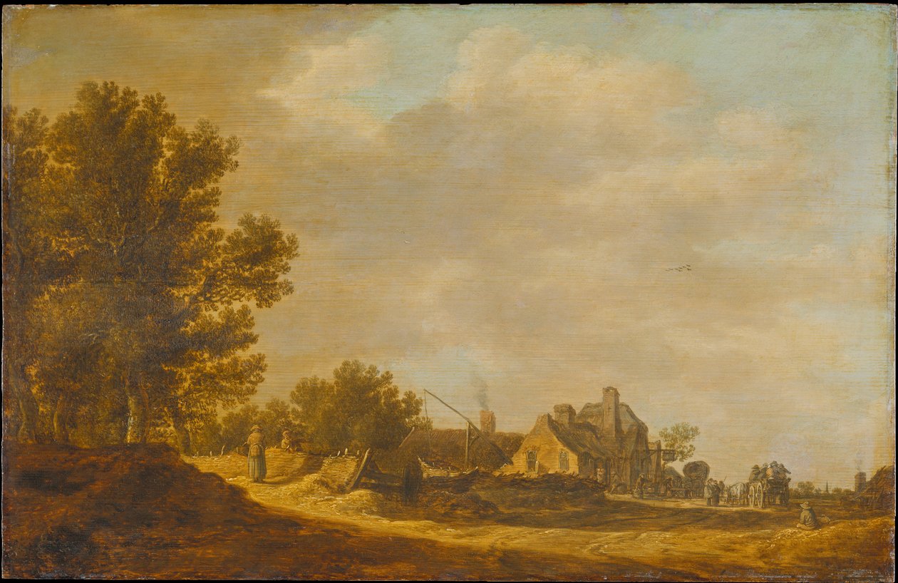 Tájkép kocsmával alkotó: Jan van Goyen