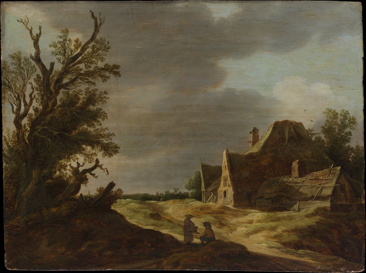Homokos út parasztházzal alkotó: Jan van Goyen