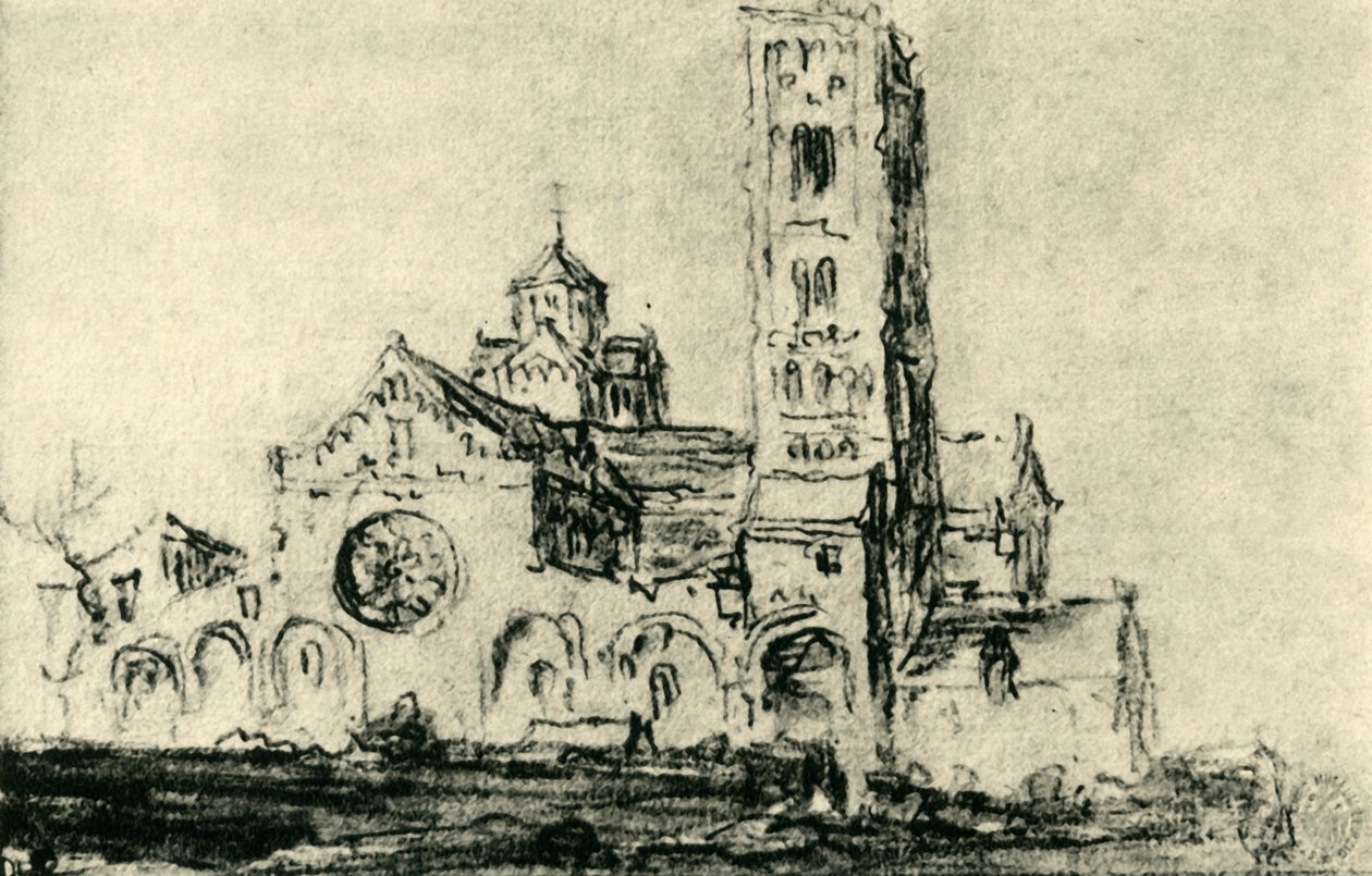 St Marys Church, Utrecht, Hollandia, 17. század közepe, 1943. alkotó: Jan Josephsz van Goyen