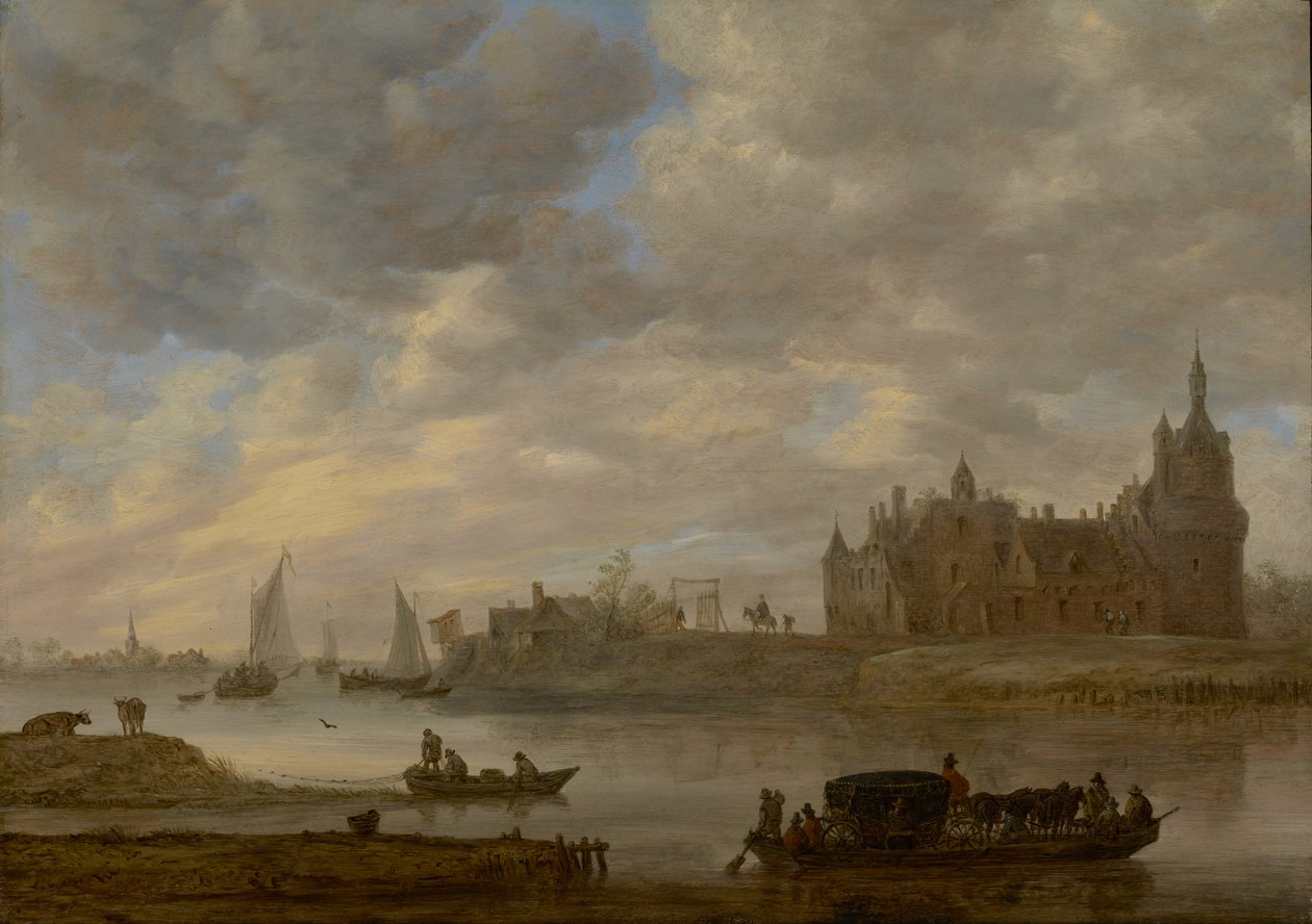 Kilátás a Duurstedei kastélyra Wijk bij Duurstede-ben alkotó: Jan van Goyen