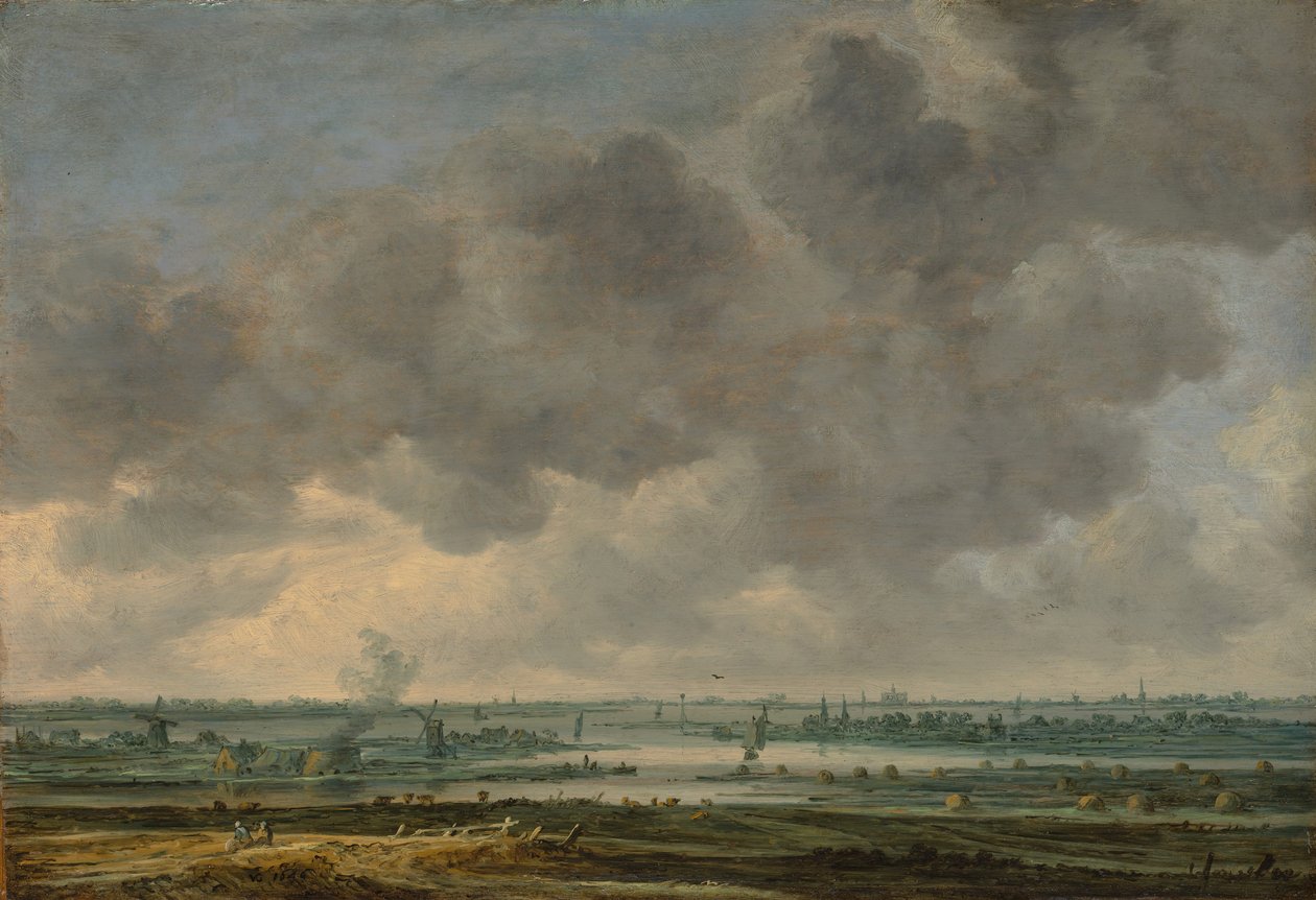 Haarlem és a Haarlemmer Meer kilátása, 1646. alkotó: Jan van Goyen