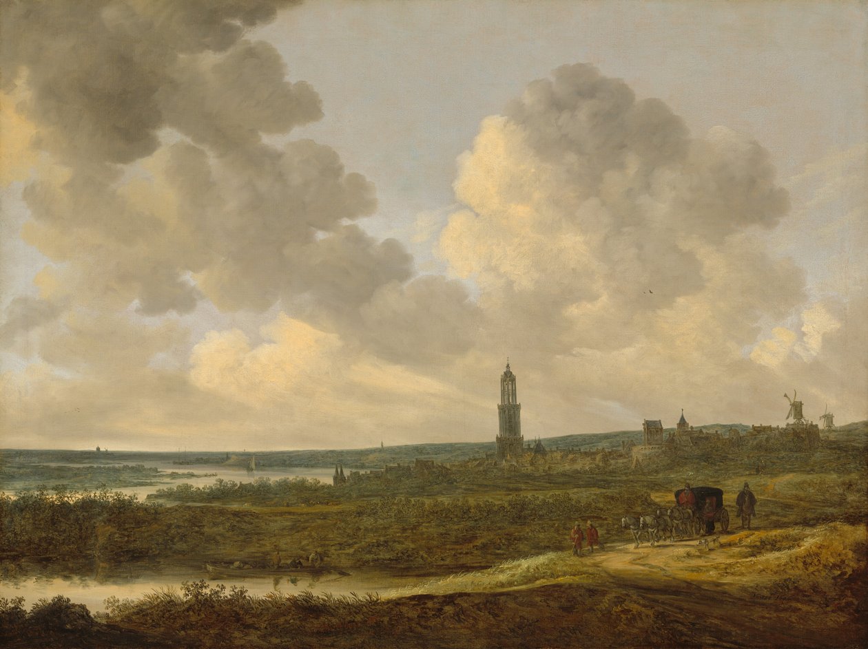 Rhenen kilátása alkotó: Jan van Goyen