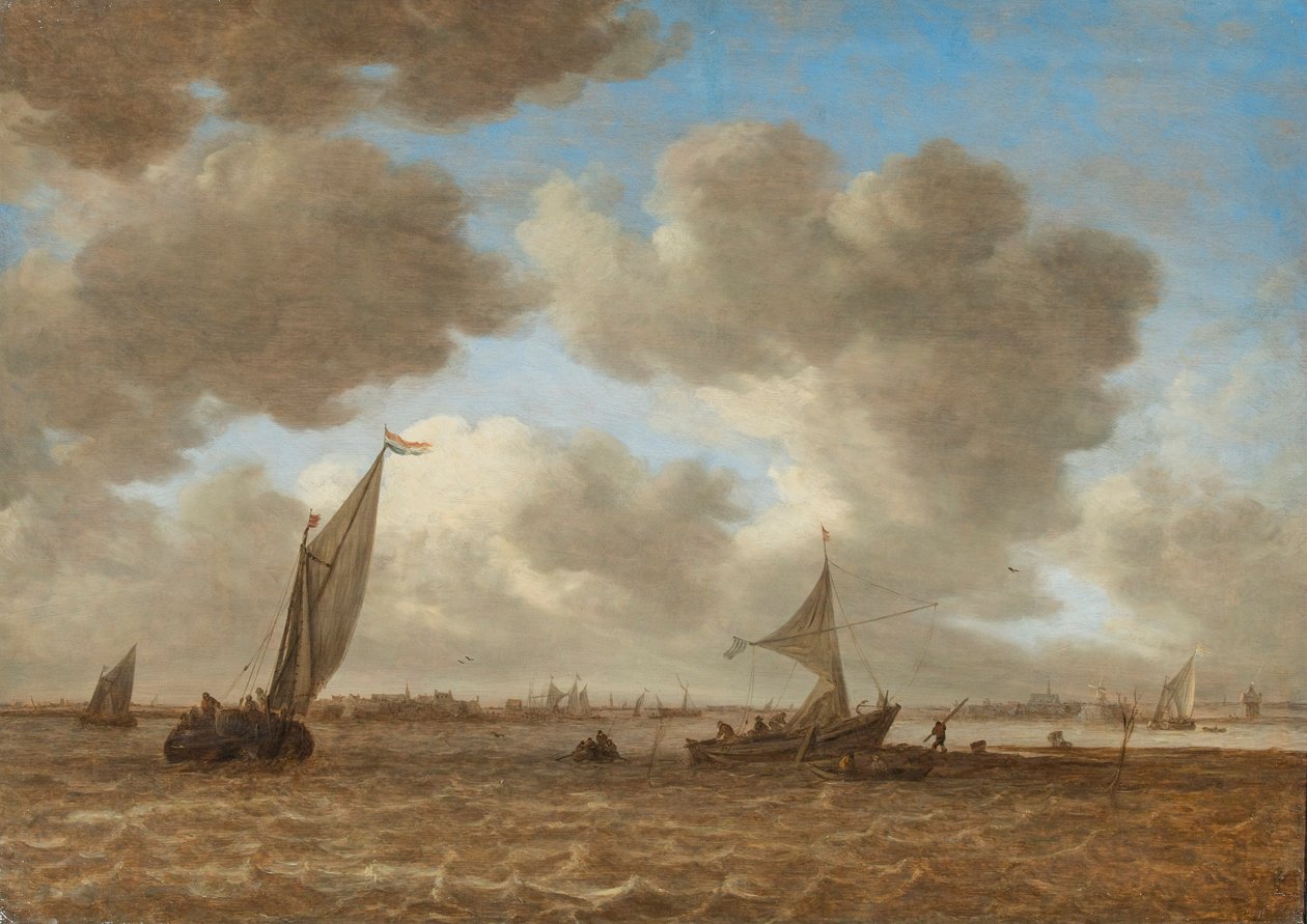 Kilátás a hullámzó Haarlemmermeer polderre alkotó: Jan van Goyen
