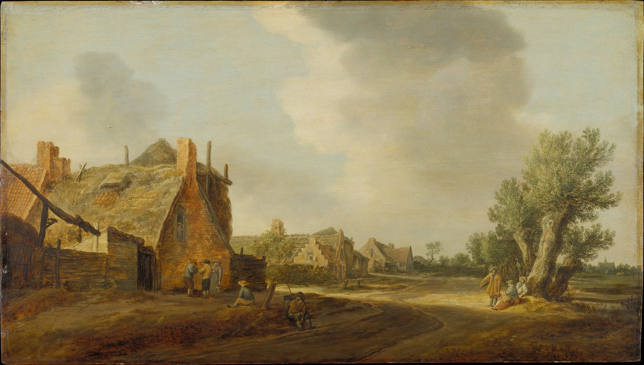 Falusi utca alkotó: Jan van Goyen