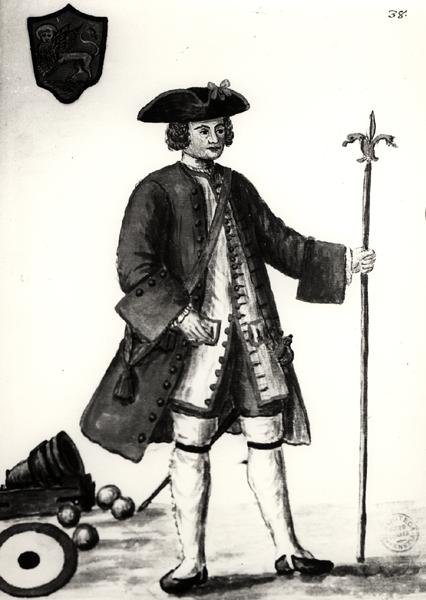 Bombista a Velencei Arzenálból (akvarell papíron) (f/w fotó) alkotó: Jan van Grevenbroeck