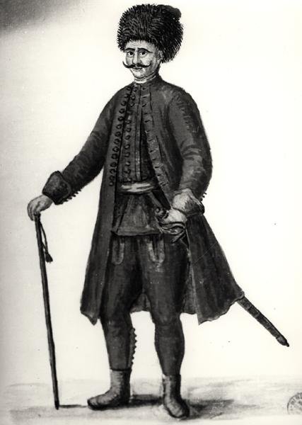 Egy tisztviselő a Velencei Arzenálból (akvarell papíron) (f/w fotó) alkotó: Jan van Grevenbroeck