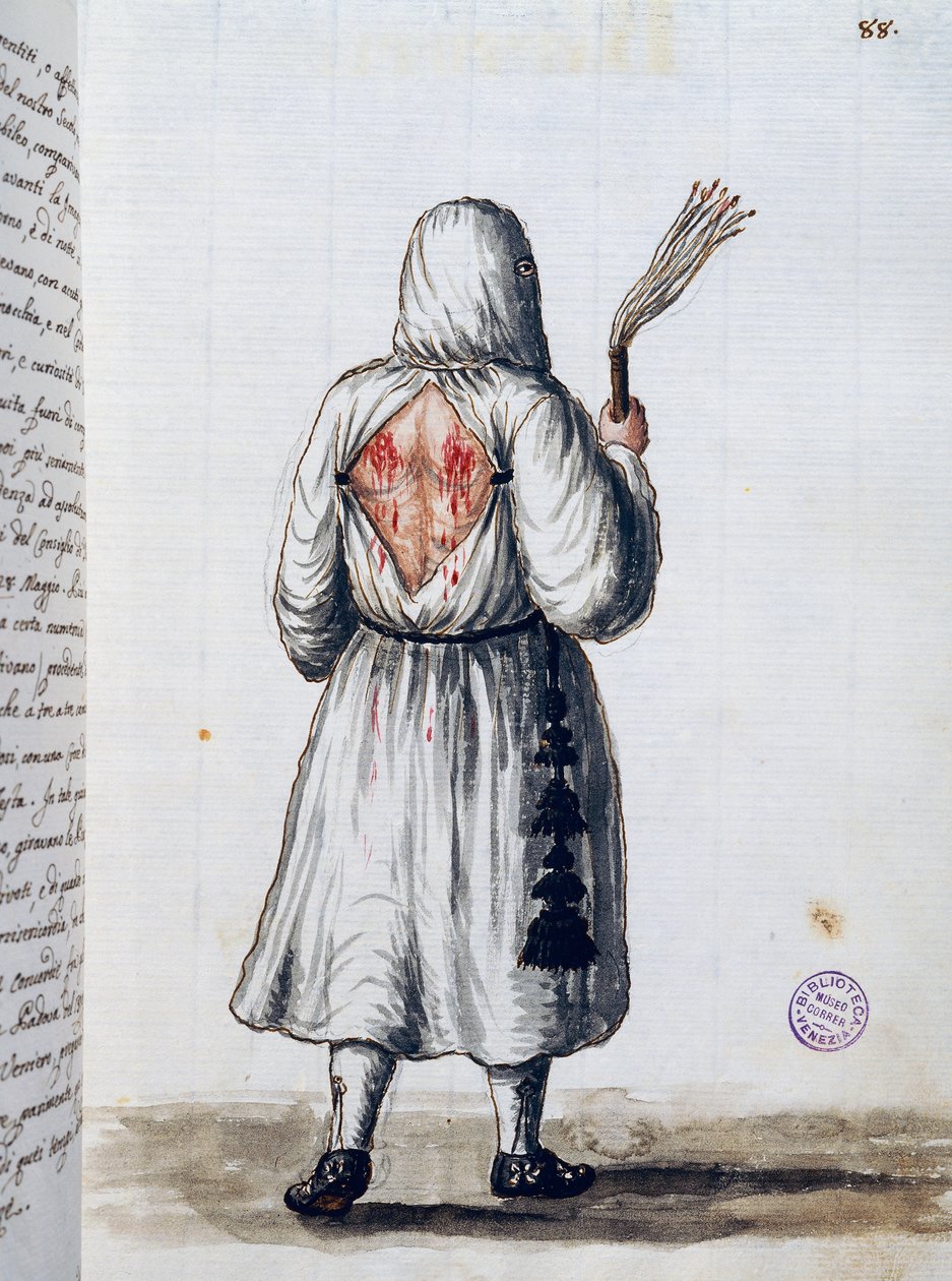 Az 1399-ben északról érkezett battuti testvériség, amelyet Antonio Venier dózse nem fogadott el Velencében, II. kötet, f 88, Giovanni di Grevenbroich vagy Grevenbroich (1731-1807) alkotó: Jan van Grevenbroeck