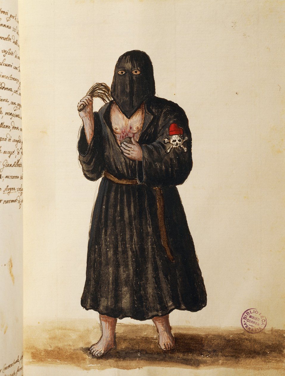 Bűnbánók Konfraternitása, fontos állampolgárok temetési menetét kísérve a velencei Szent Márk-bazilikához, II. kötet, f 89, Giovanni di Grevembroch vagy Grevenbroch (1731-1807) alkotó: Jan van Grevenbroeck