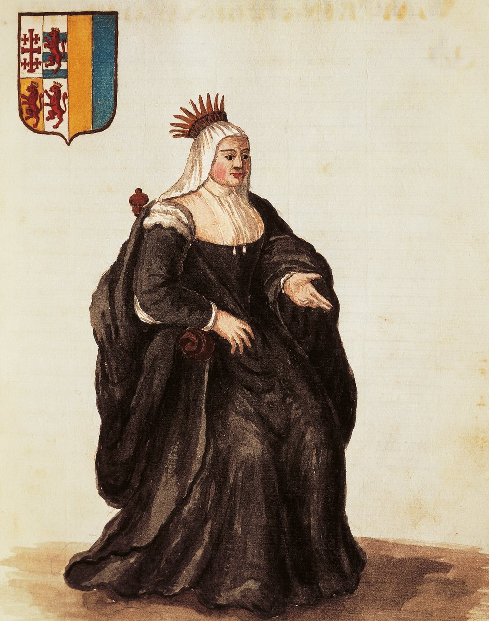 Caterina Cornaro portréja, Giovanni Grevembroch, metszet alkotó: Jan van Grevenbroeck