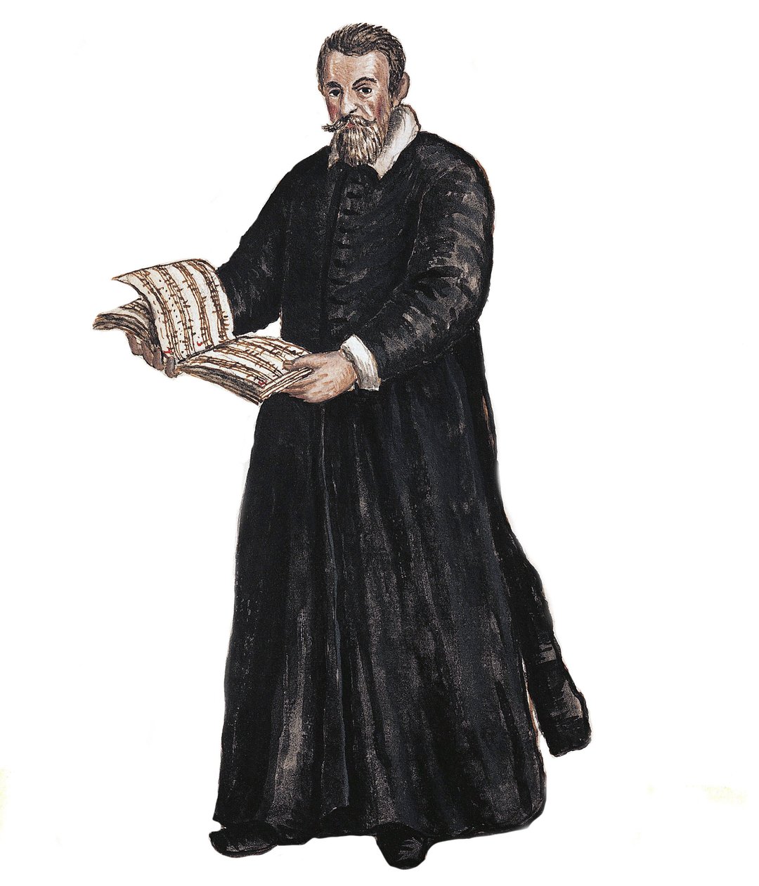Claudio Monteverdi portréja - Claudio Monteverdi (1567-1643) olasz zeneszerző portréja Jan van Grevenbroeck (vagy Giovanni Grevembroch (Grevenbroch) (1731-1807) rajza nyomán alkotó: Jan van Grevenbroeck