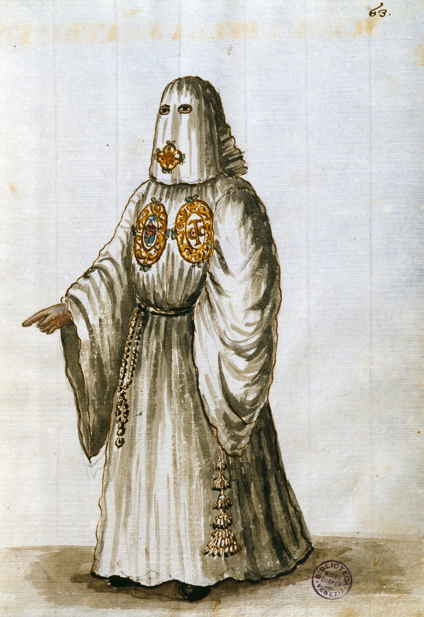 A Szentháromság Konfraternitás köntösei (toll, tinta és WC papíron) alkotó: Jan van Grevenbroeck