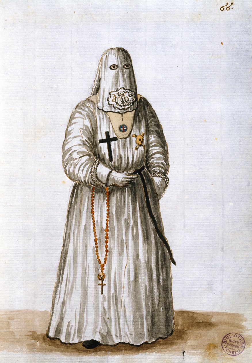 Krisztus Szenvedésének Testvériségének köntösei (toll, tinta és WC papíron) alkotó: Jan van Grevenbroeck