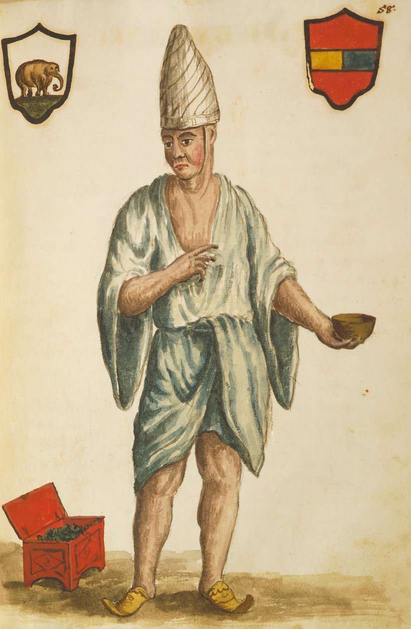 A felfedező, Gaspare Balbi Peru régiójában, Jan Van Grevenbroeck, akvarell rajz alkotó: Jan van Grevenbroeck