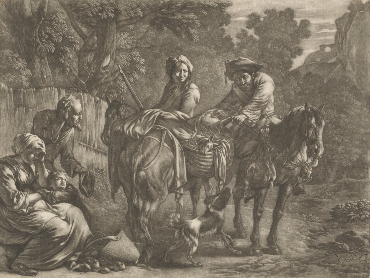 Fosztogatók, egy farmer és felesége kirablása alkotó: Jan van Huchtenburg