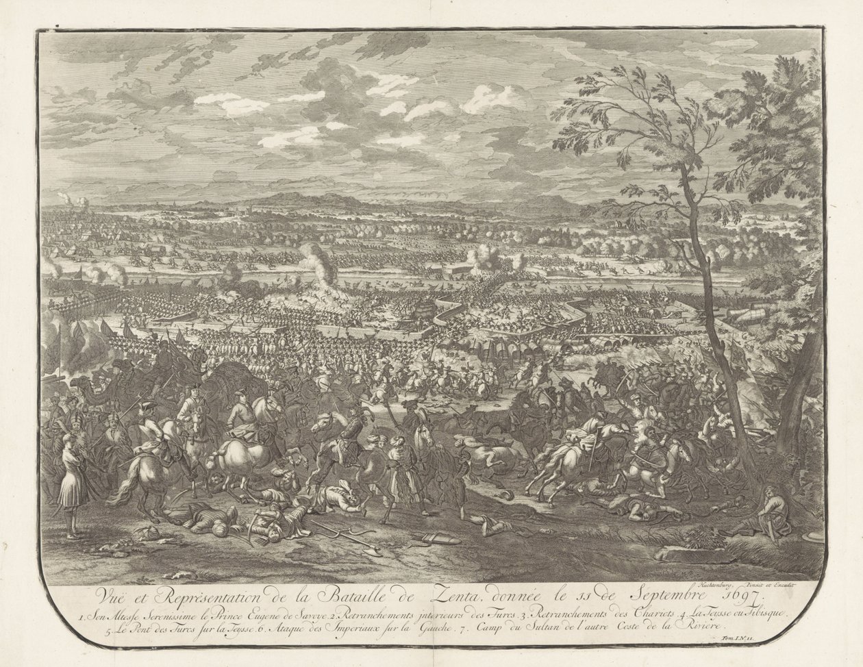 Salak Zenta, 1697 A zentai csata képe és ábrázolása, 1697. szeptember 11-én (cím a tárgyon) alkotó: Jan van Huchtenburg