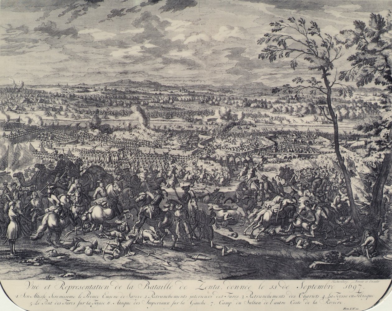 A zentai csata 1697. szeptember 11-én alkotó: Jan van Huchtenburgh