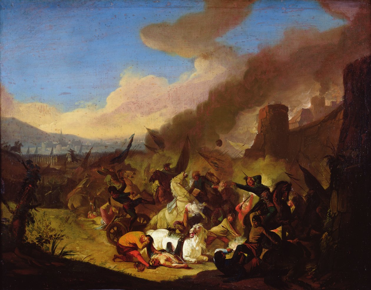Egy csata helyszíne alkotó: Jan van Huchtenburgh