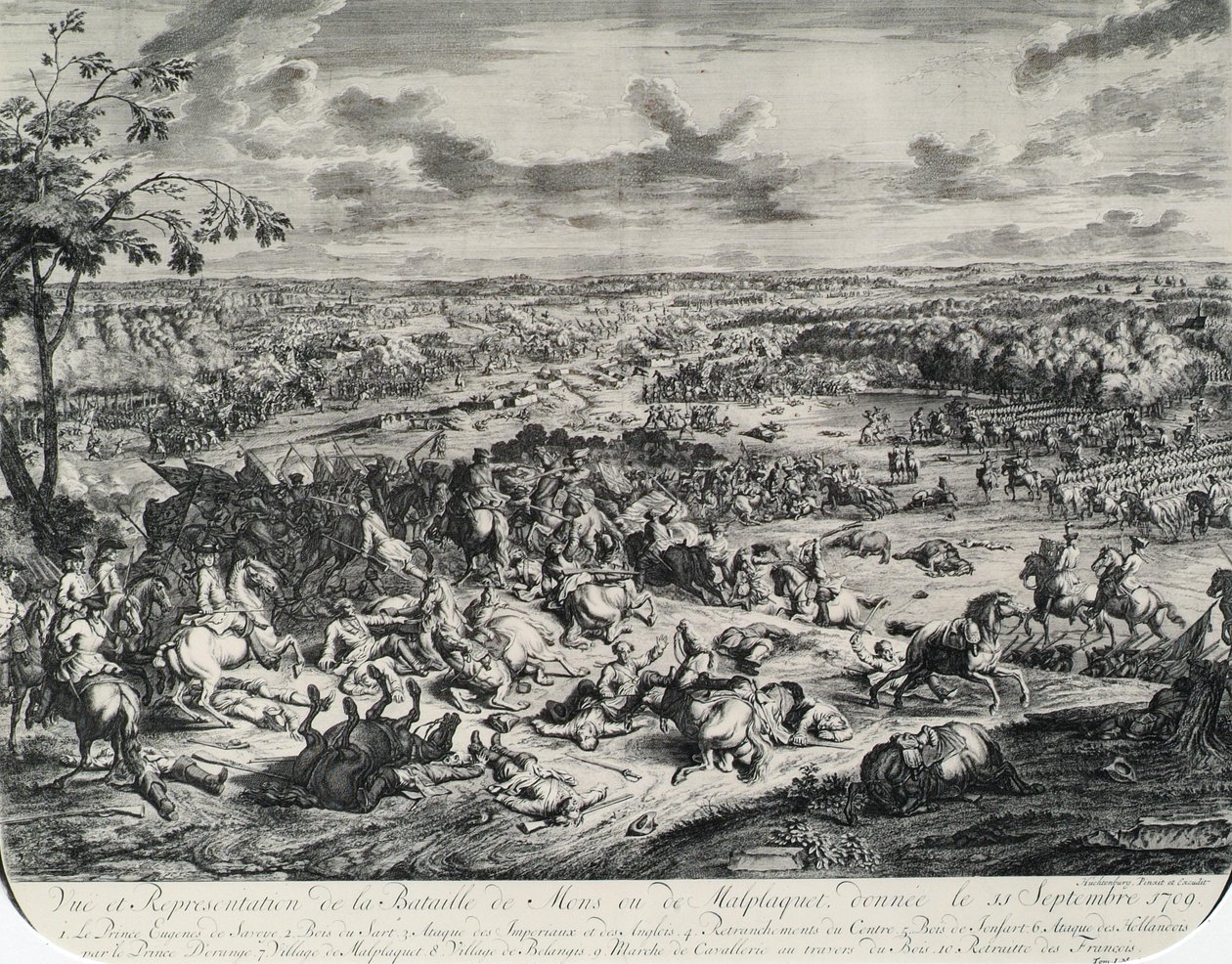 Csatajelenetek: Dumont et Rousset, Histoire militaire du Prince Eugene (1663-1736), nyolc metszetből álló sorozat. alkotó: Jan van Huchtenburgh