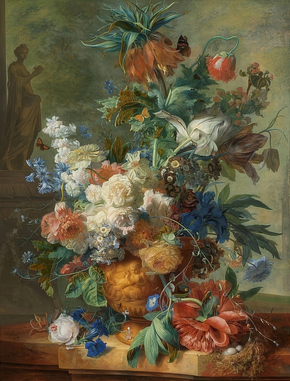 Csendélet virágokkal. 1723 alkotó: Jan van Huysum