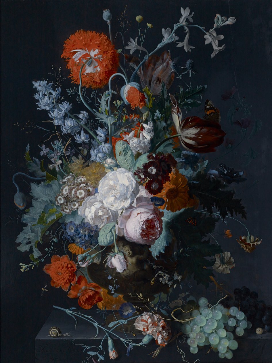 Virág- és gyümölcscsendélet, 1715 körül alkotó: Jan van Huysum
