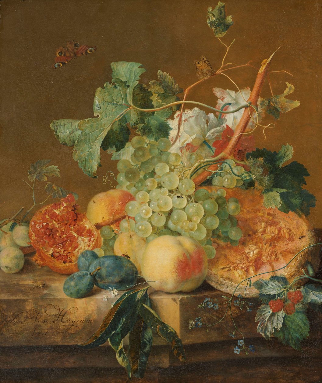 Csendélet gyümölccsel alkotó: Jan van Huysum