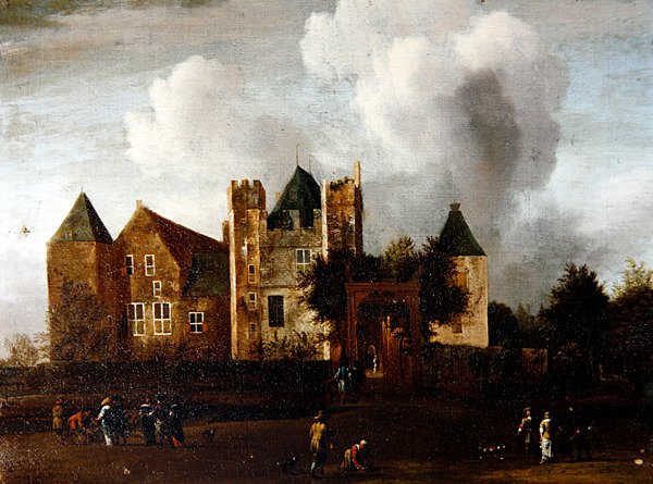 Kilátás a Purmerend-kastélyra, Monnickendam közelében, Waterland, Hollandia alkotó: Jan van III Kessel