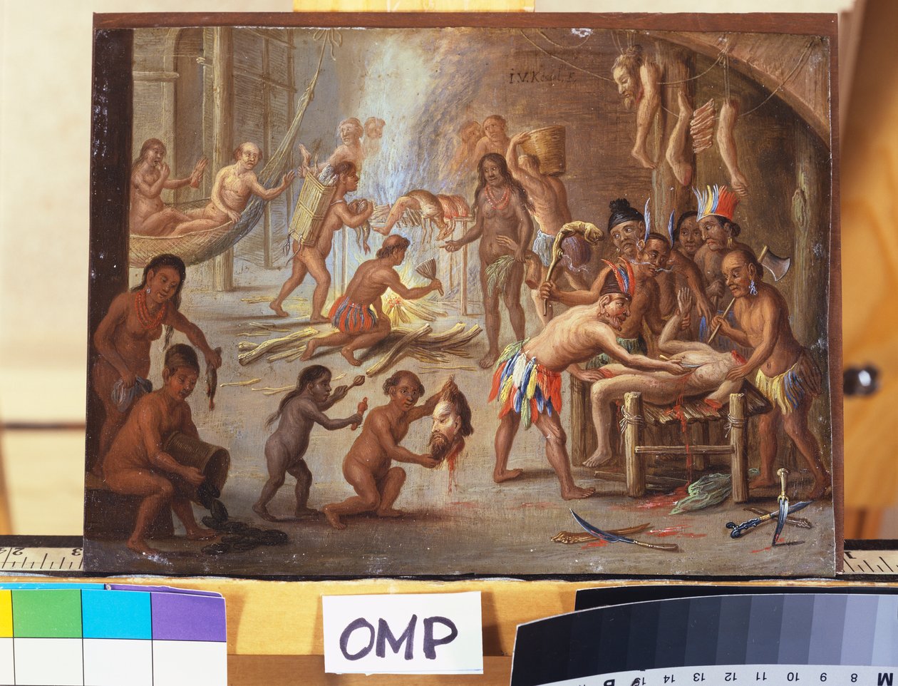 Az indiánok mint kannibálok alkotó: Jan van Kessel
