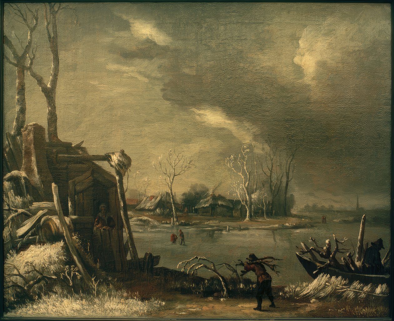 Téli táj kefegyűjtőkkel alkotó: Jan van Kessel