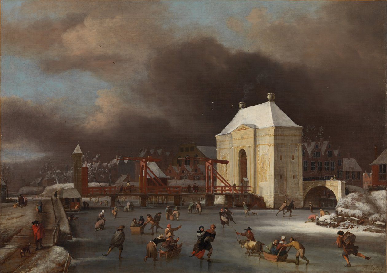 Kilátás a Heiligewegspoortra Amszterdamban alkotó: Jan van Kessel the Elder
