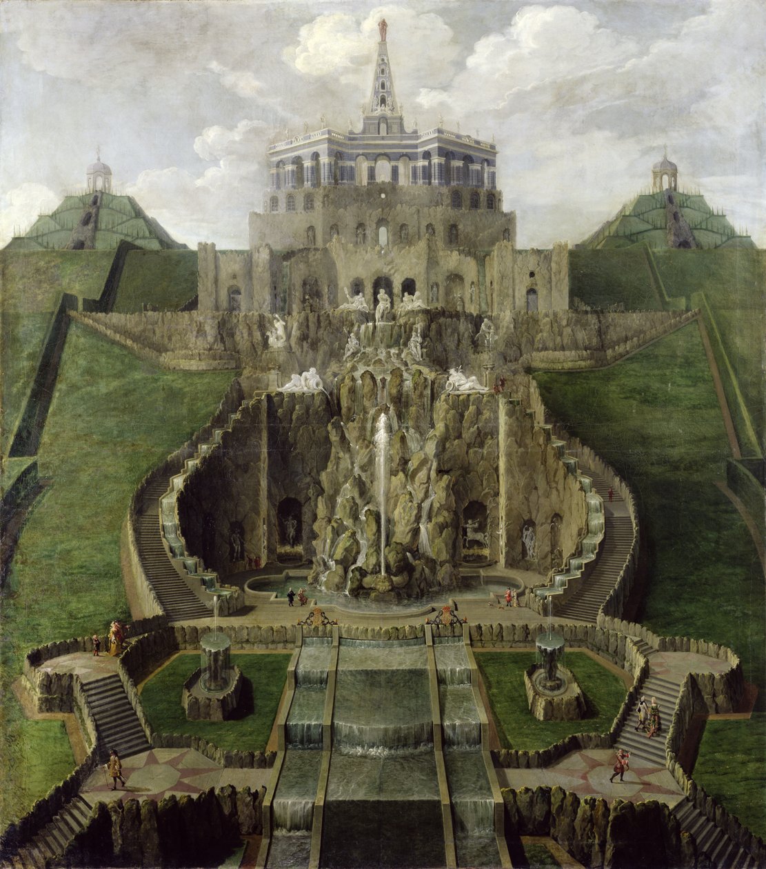 Kilátás a Riesenkopf-medencékből a Nyolcszögre, 1716 után alkotó: Jan van Nickelen