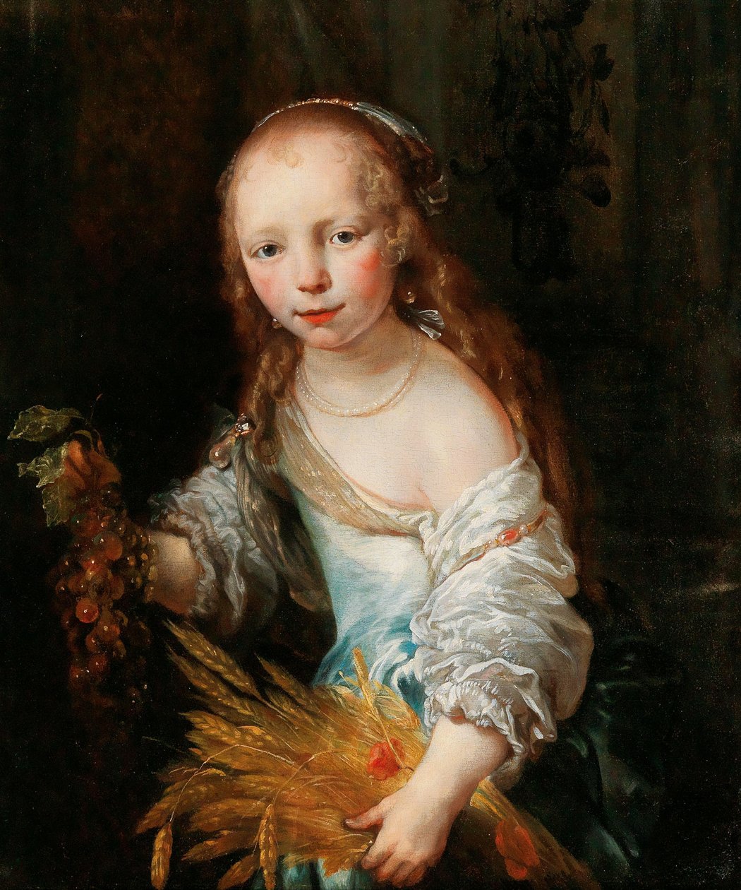 Egy fiatal lány portréja, mint Ceres, c. 1670. alkotó: Jan van Noordt