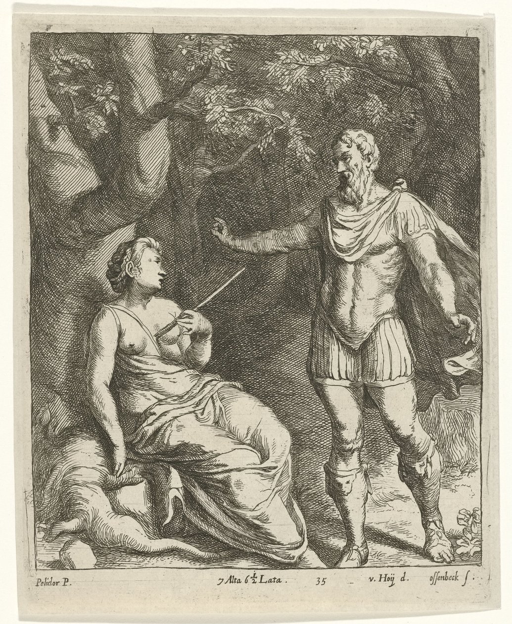 Cephalus en Procris alkotó: Jan van Ossenbeeck