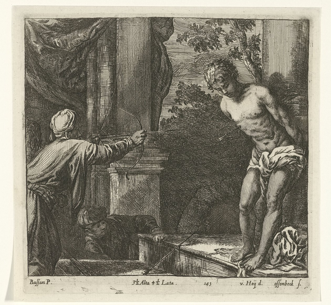 Szent Sebestyén mártíromsága alkotó: Jan van Ossenbeeck